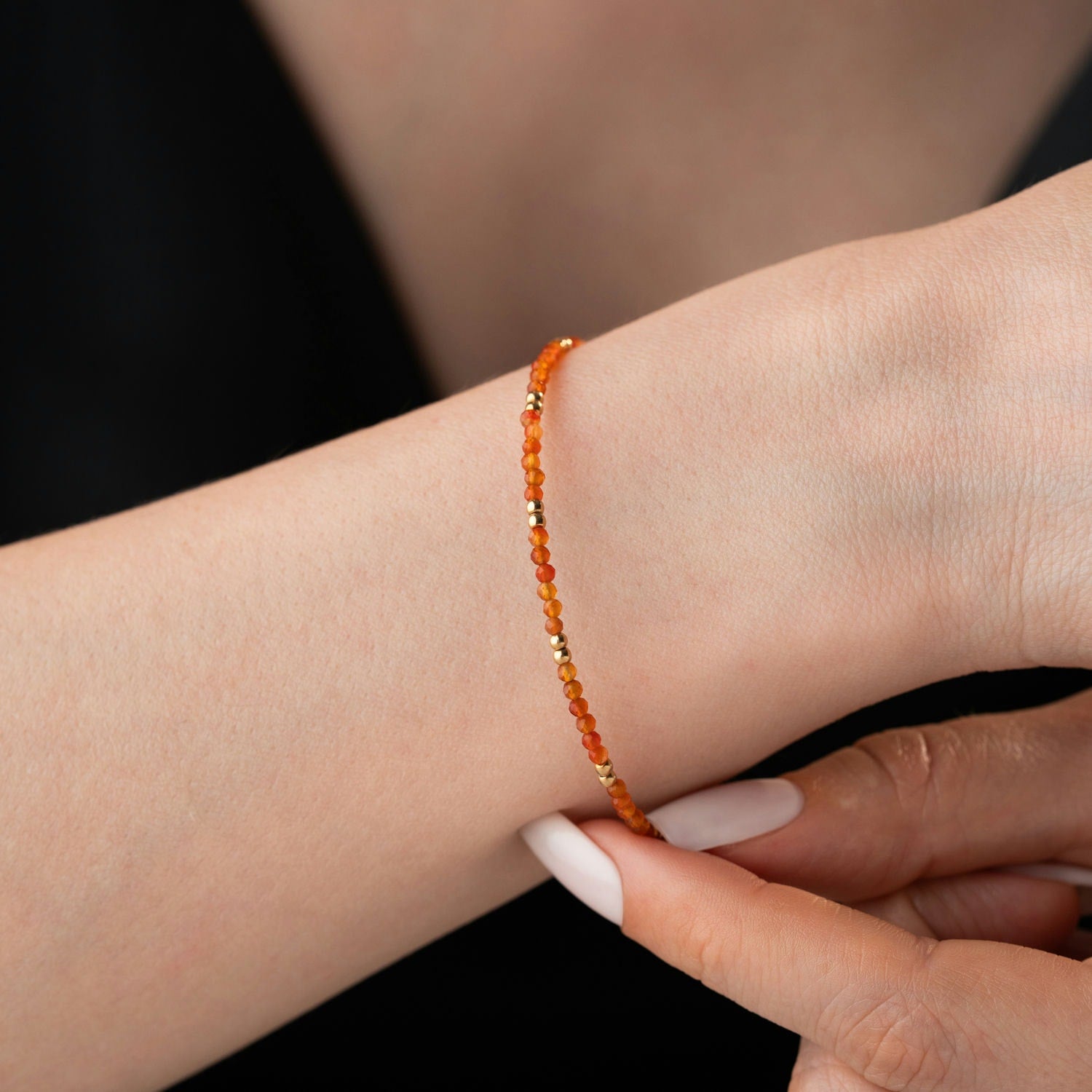 Skinny Carnelian Bracelet