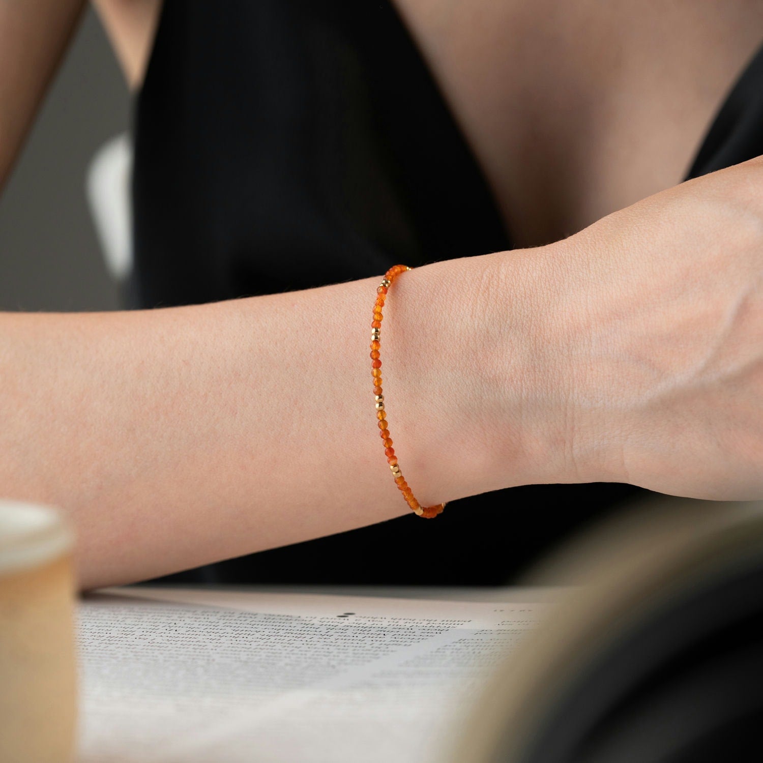 Skinny Carnelian Bracelet
