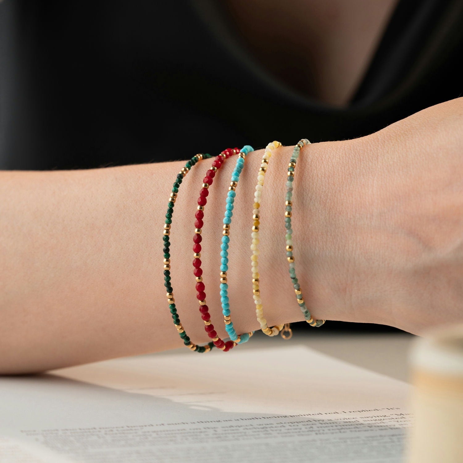 Skinny Yellow Opal Bracelet