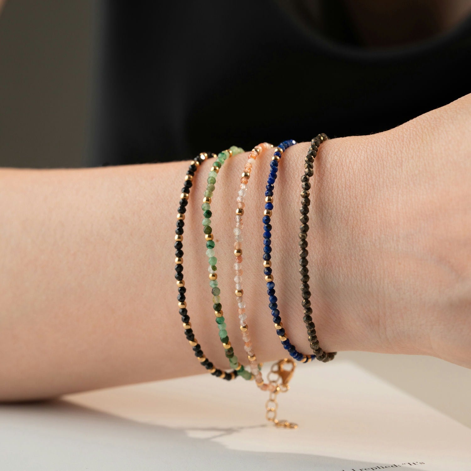 Skinny Obsidian Bracelet