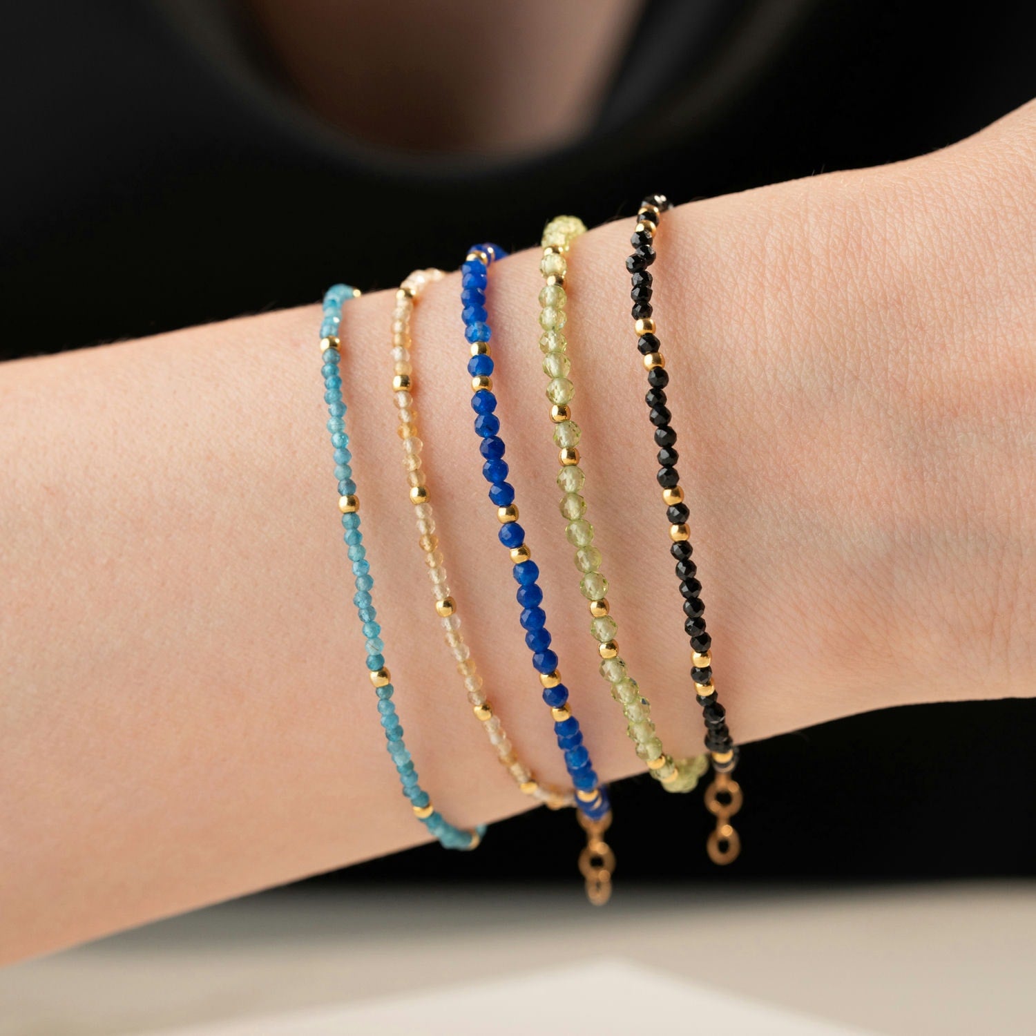 Skinny Peridot Bracelet