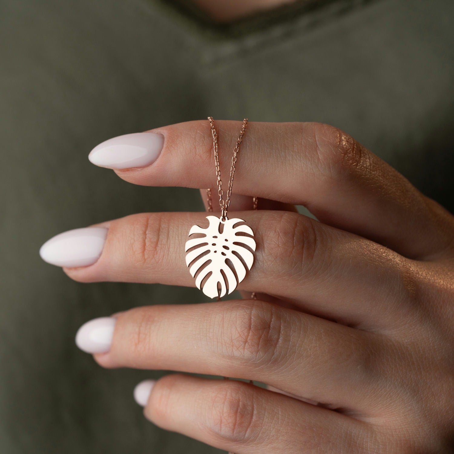 Urban Jungle Monstera Leaf Necklace