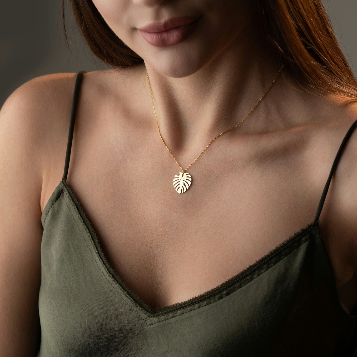 Urban Jungle Monstera Leaf Necklace