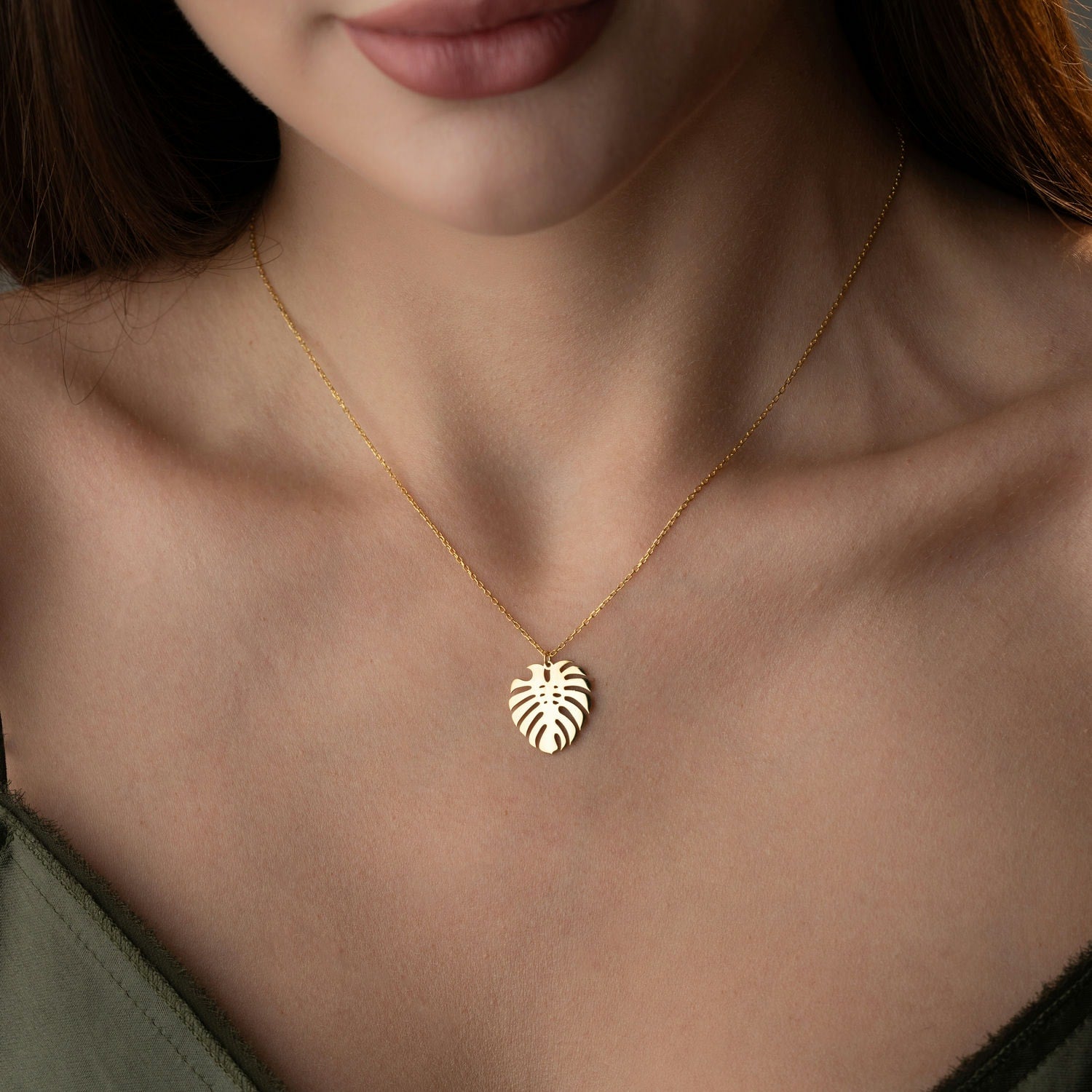 Urban Jungle Monstera Leaf Necklace