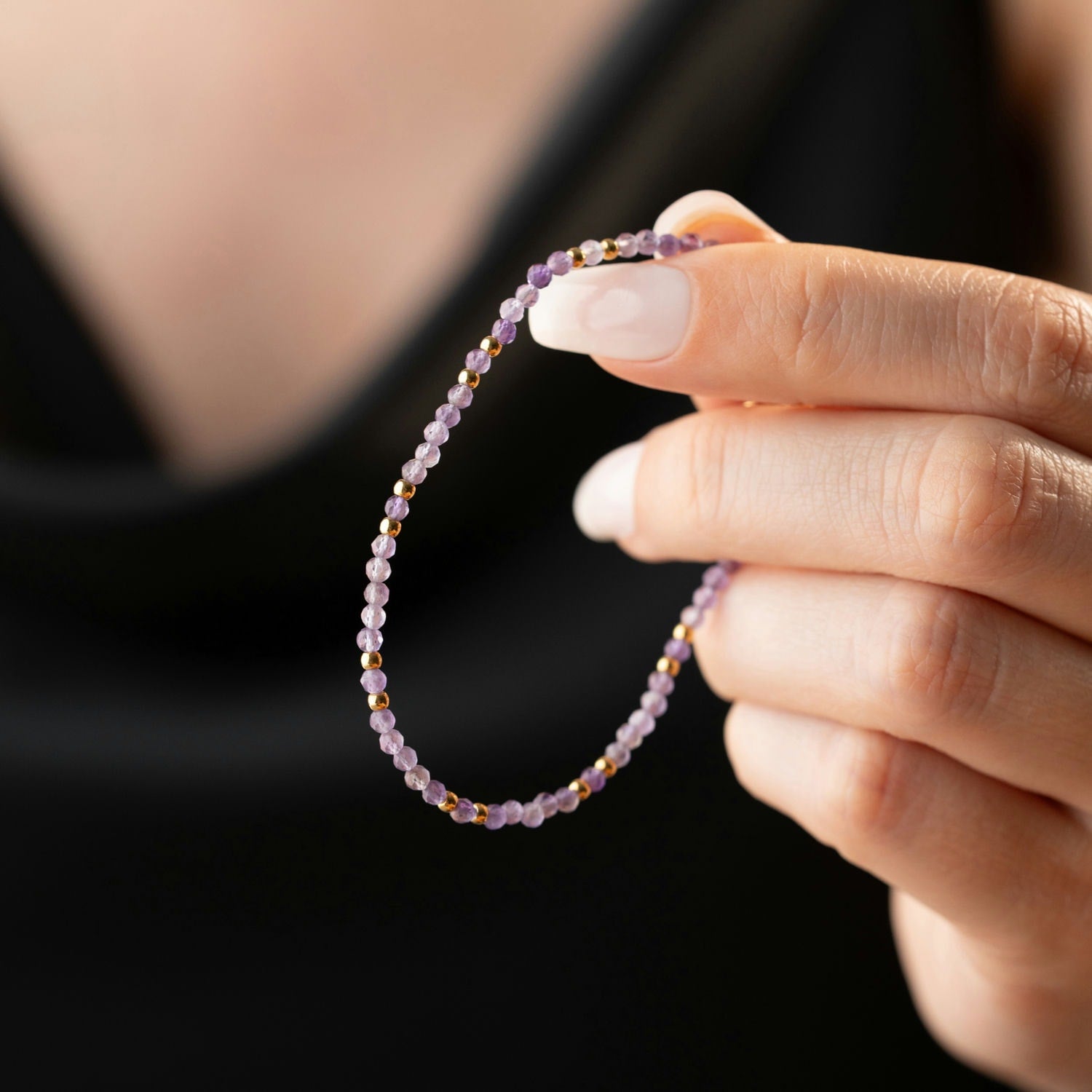 Skinny Amethyst Bracelet