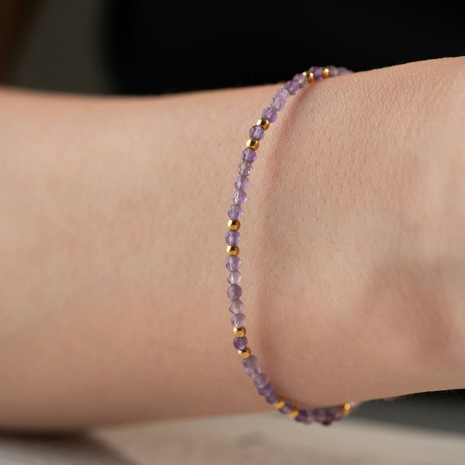 Skinny Amethyst Bracelet