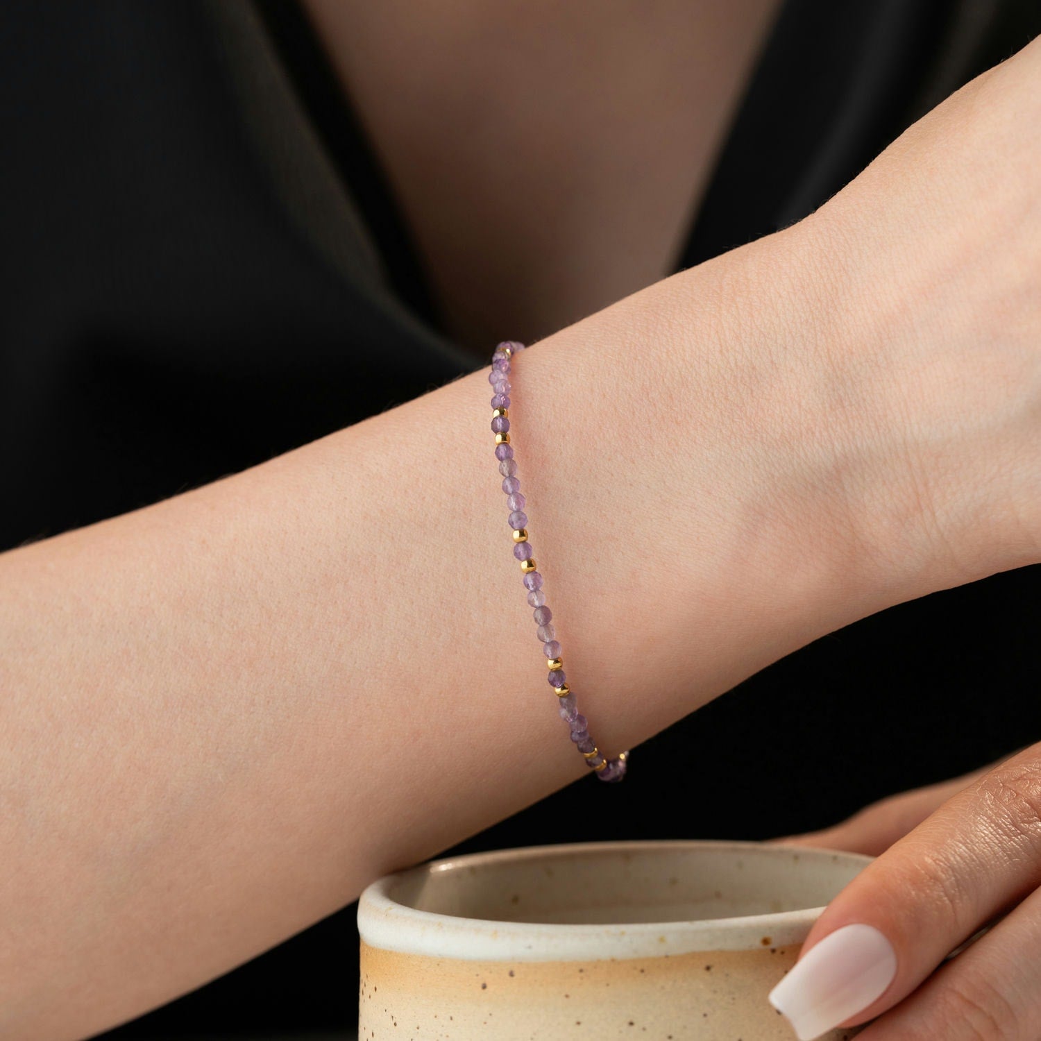 Skinny Amethyst Bracelet