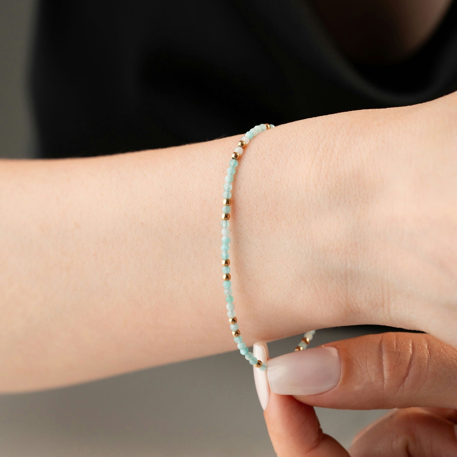 Skinny Aquamarine Bracelet