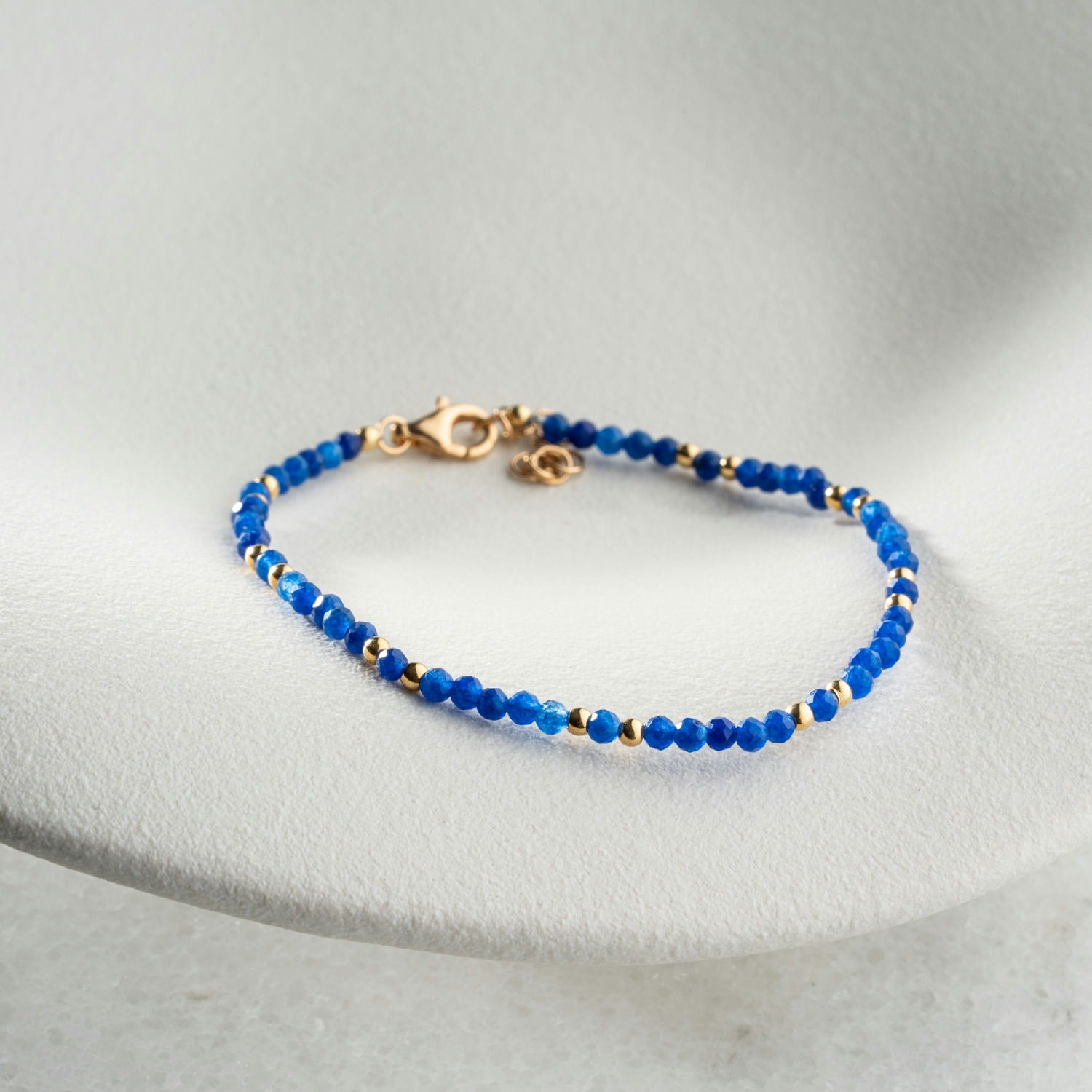 Skinny Blue Agate Bracelet