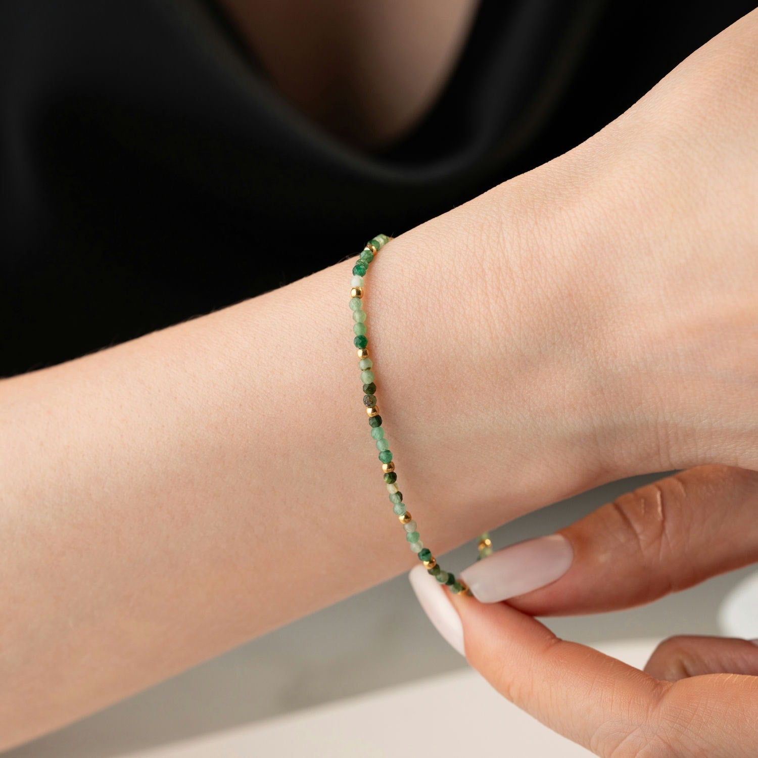 Skinny Emerald Bracelet
