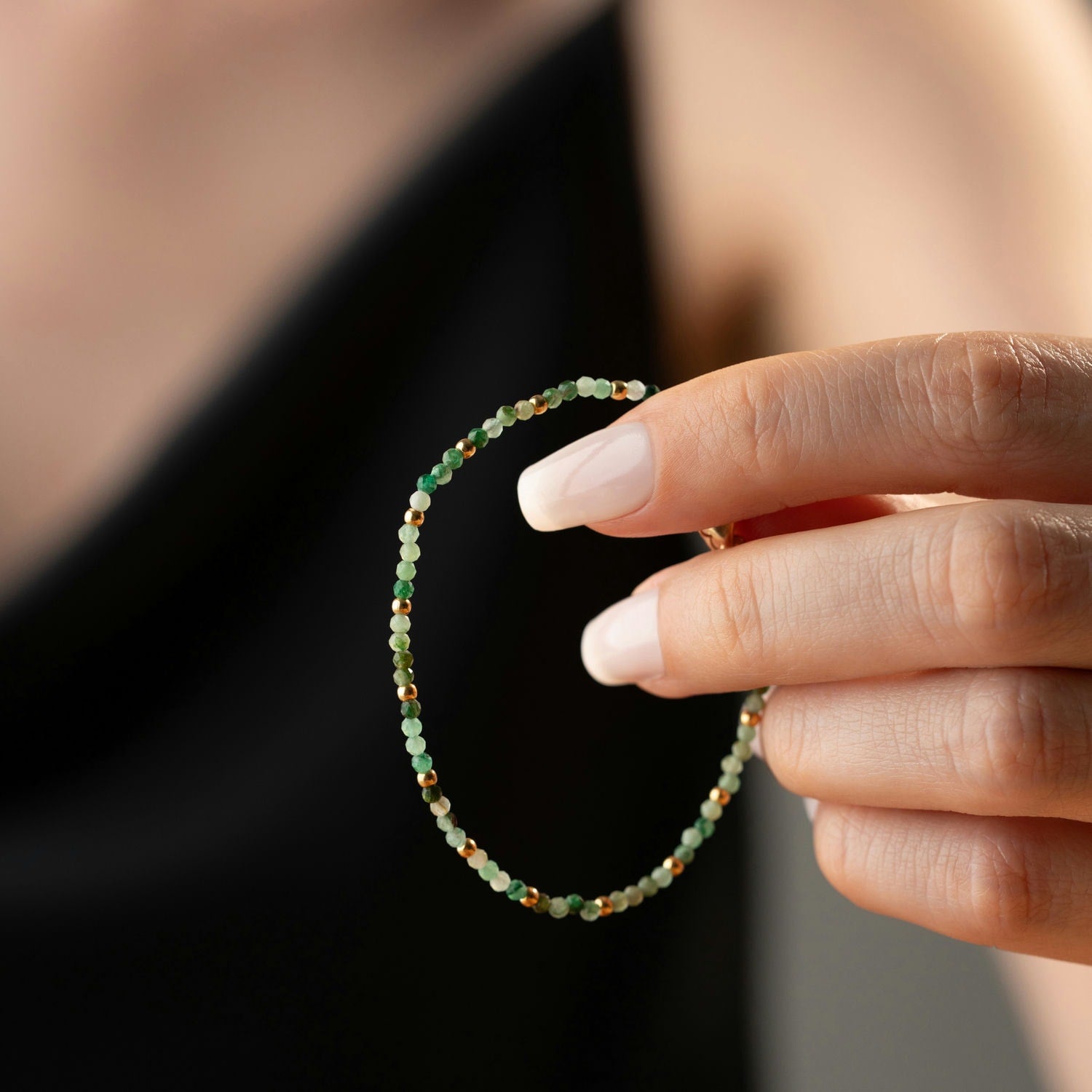 Skinny Emerald Bracelet