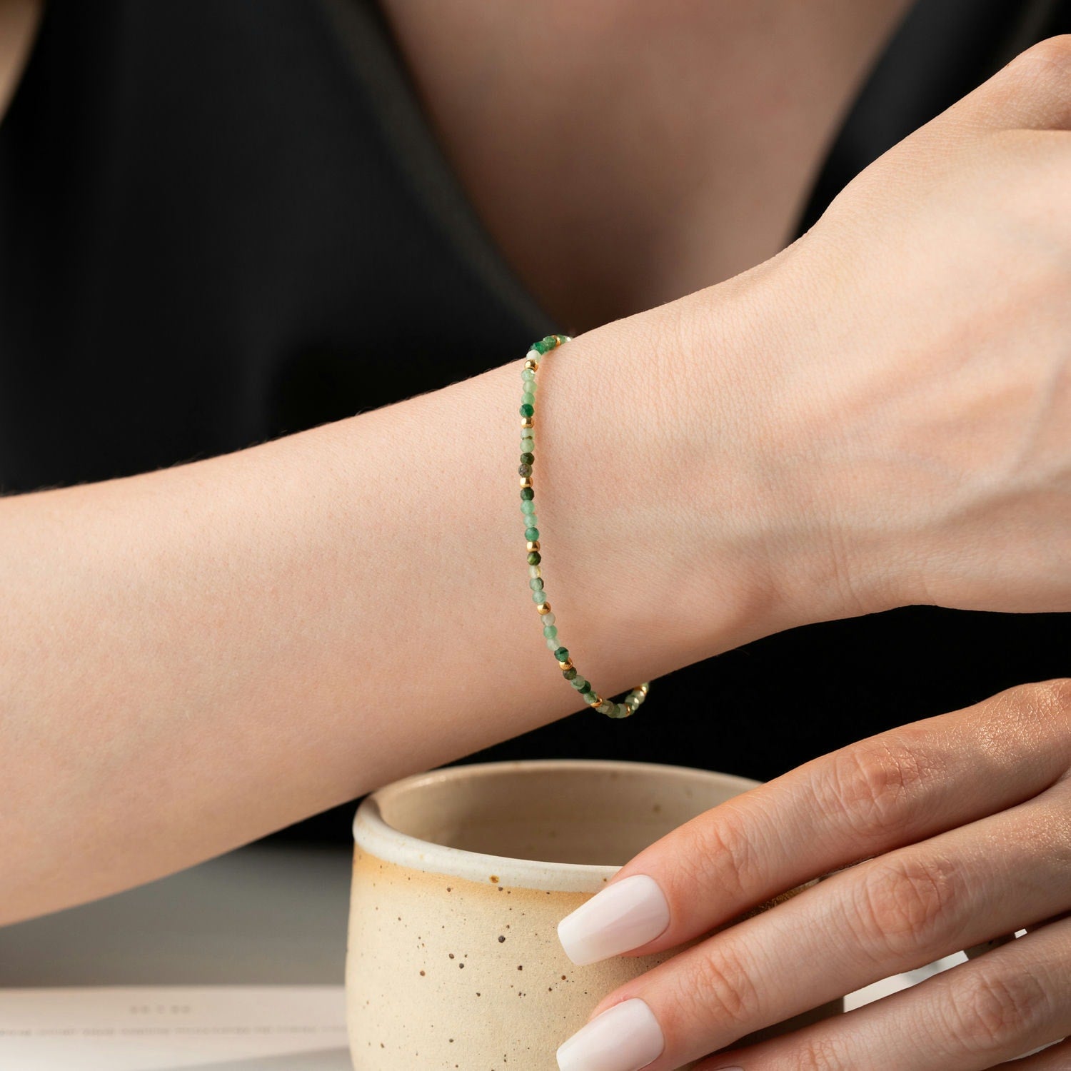 Skinny Emerald Bracelet