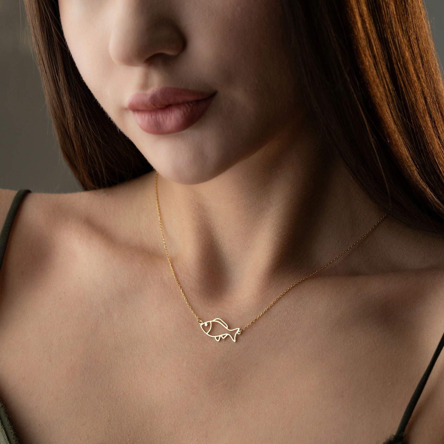 Minimalist Fish Necklace | Pisces & Ocean Charm