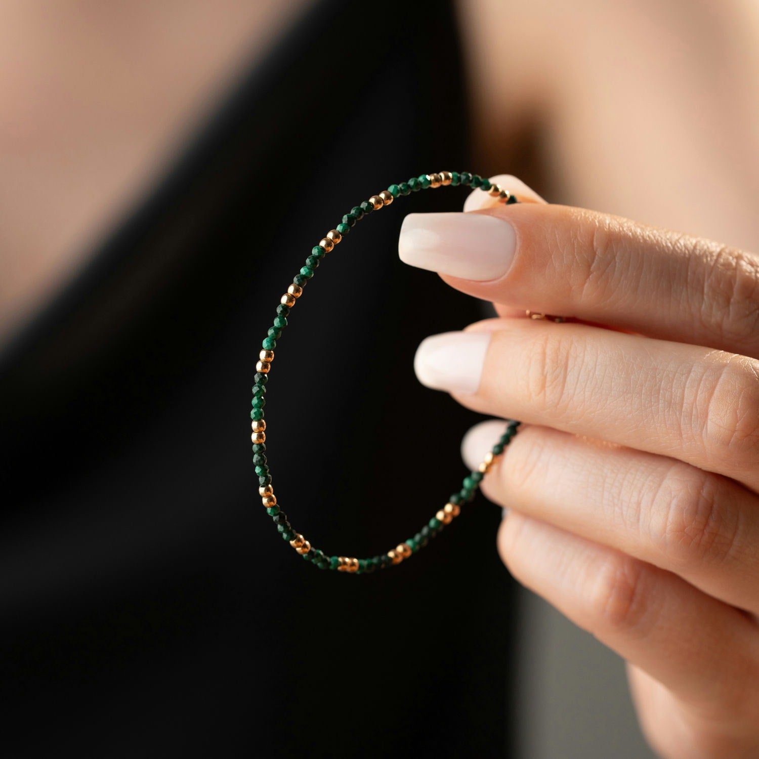Skinny Malachite Bracelet