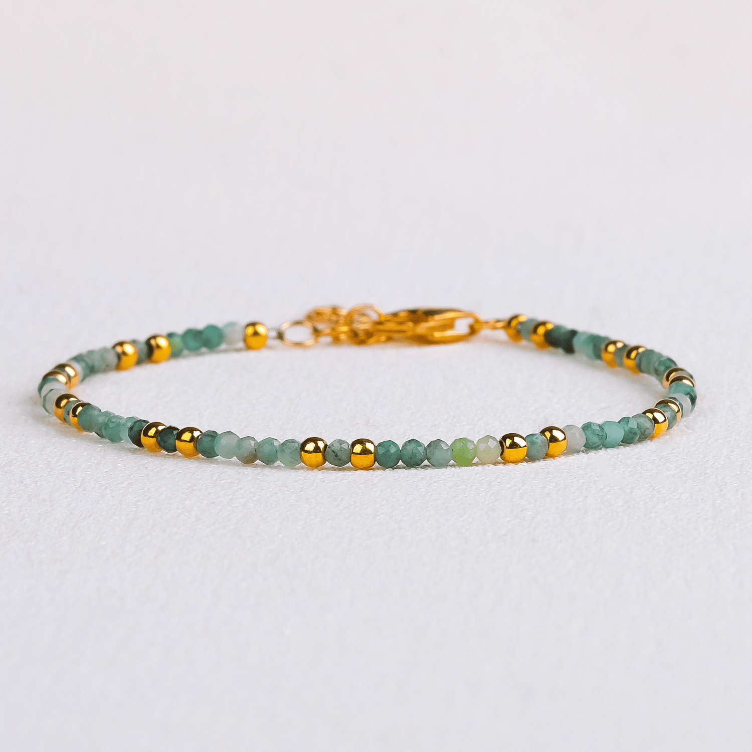 Skinny Moss Agate Bracelet