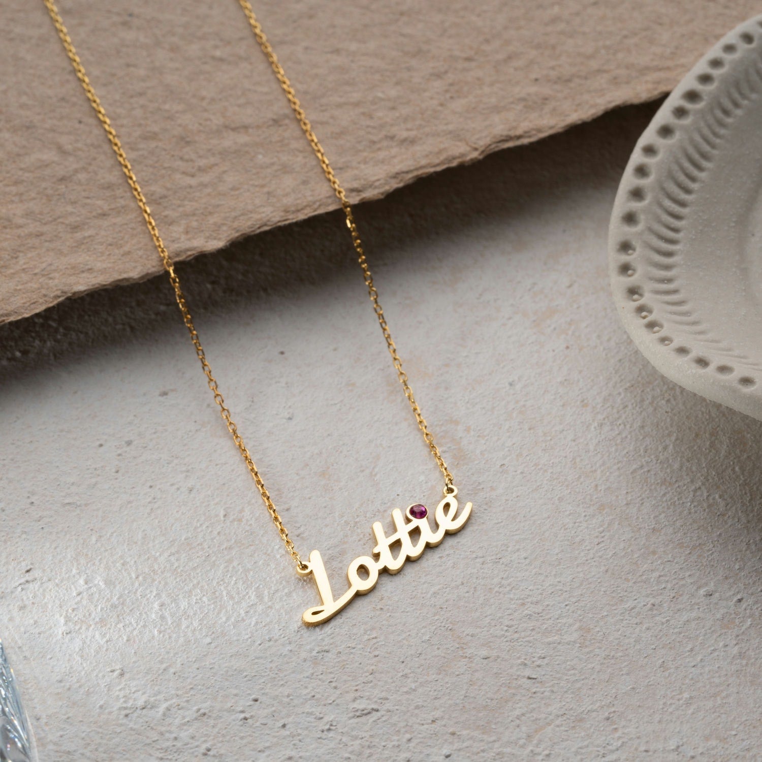 'The Personal Spark' Custom Name & Birthstone Necklace