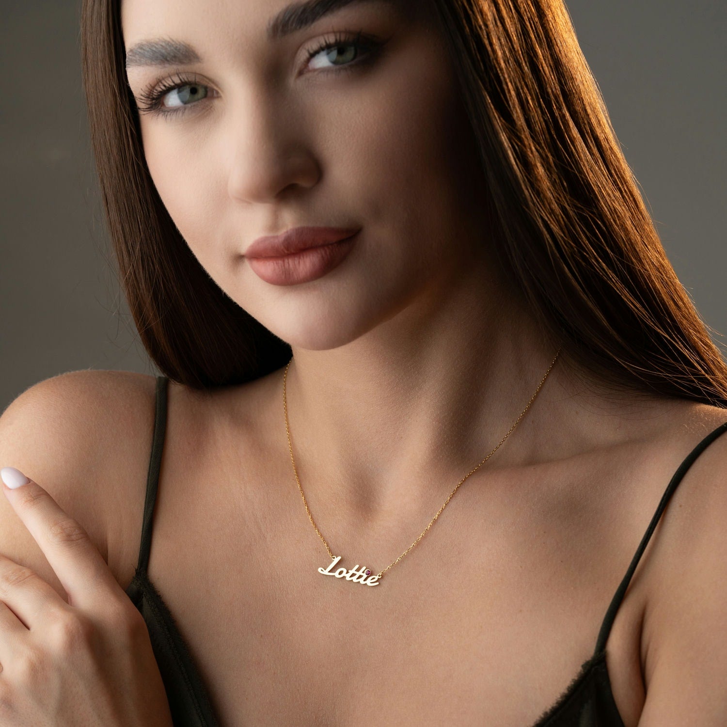 'The Personal Spark' Custom Name & Birthstone Necklace