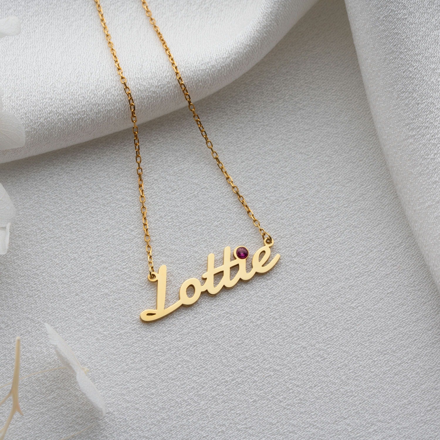 'The Personal Spark' Custom Name & Birthstone Necklace