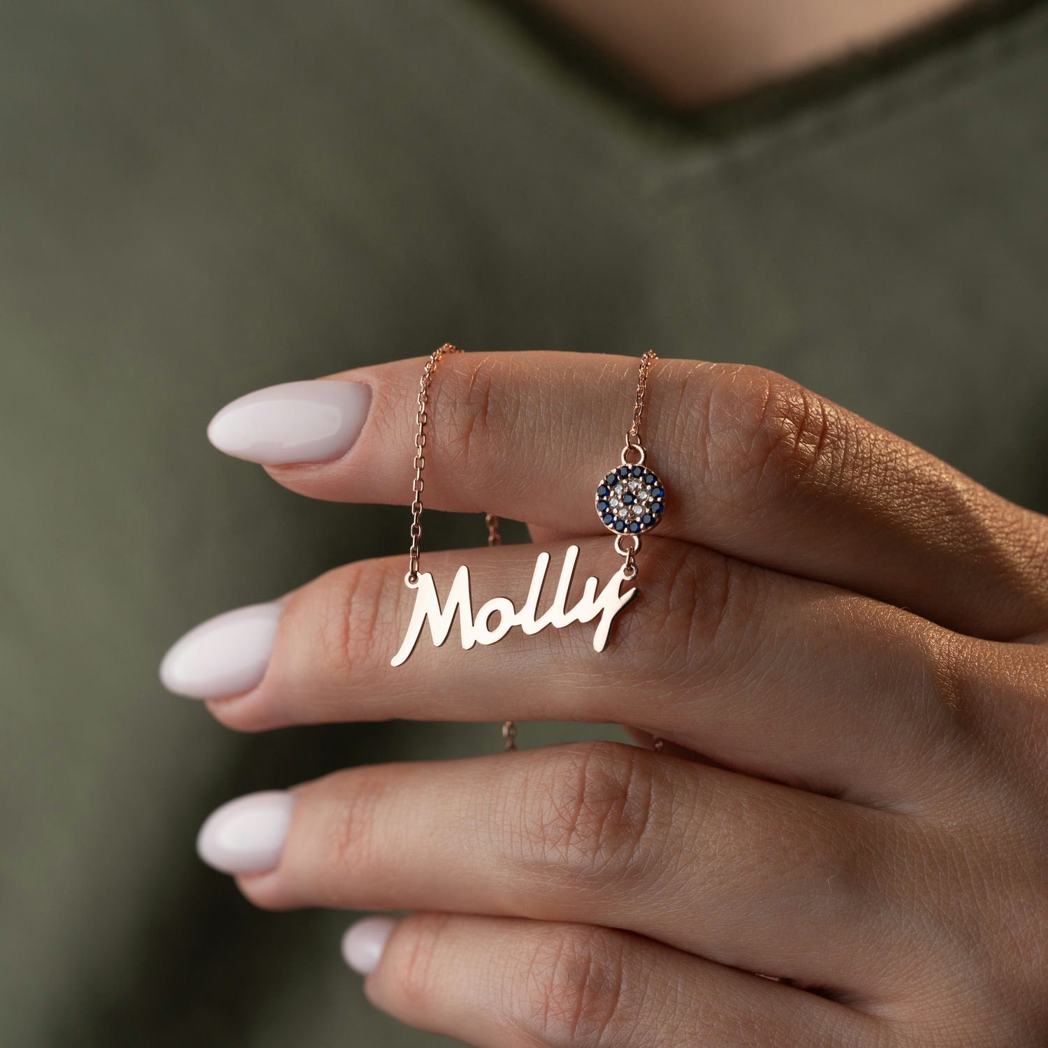'Guardian Eye' Personalised Name Necklace