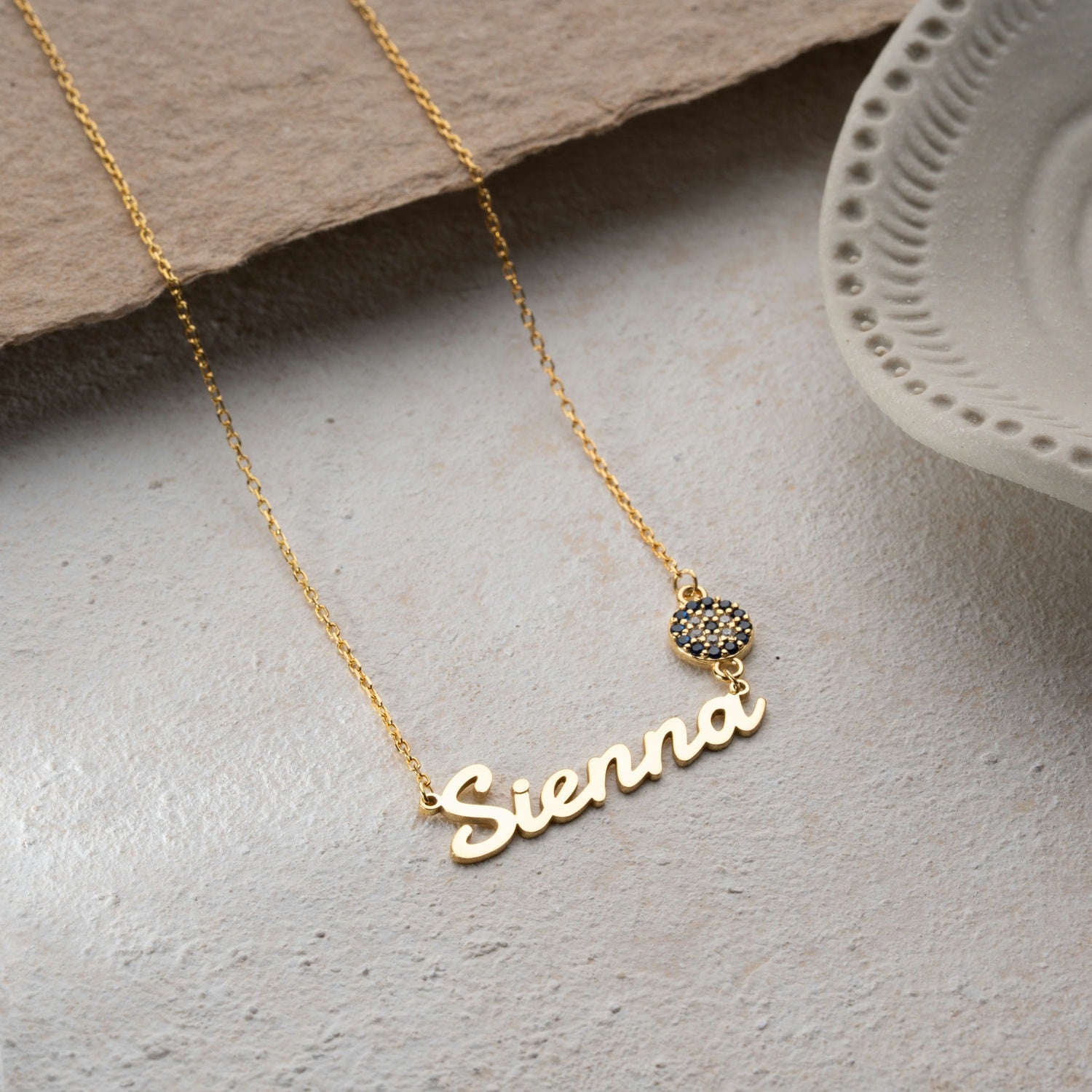 'Guardian Eye' Personalised Name Necklace