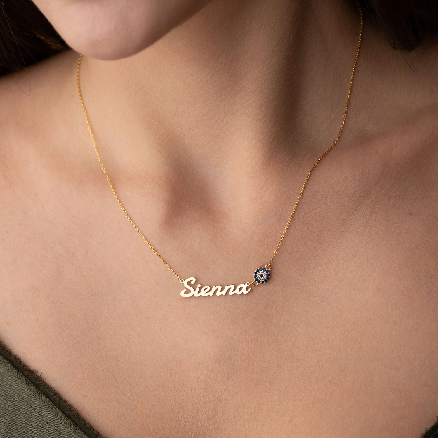 'Guardian Eye' Personalised Name Necklace