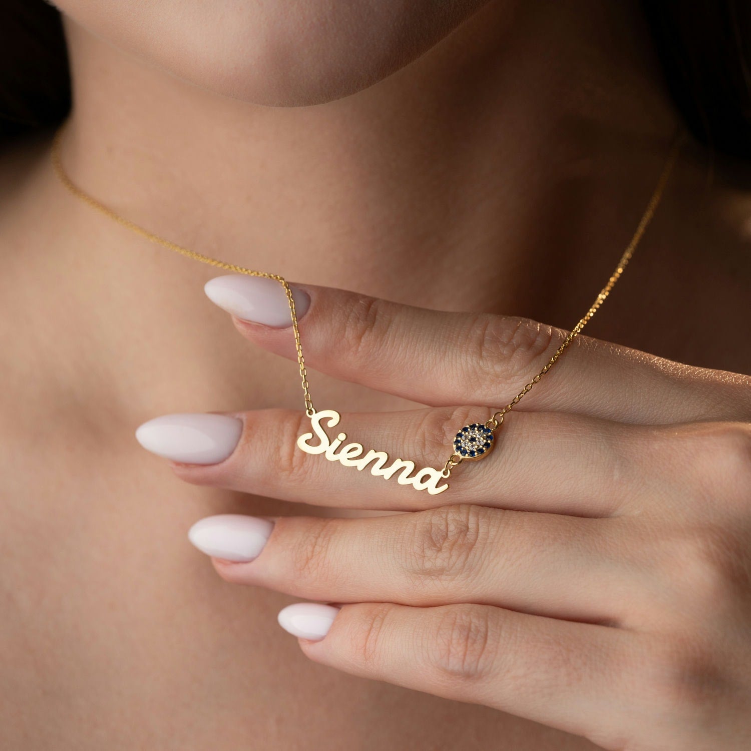 'Guardian Eye' Personalised Name Necklace