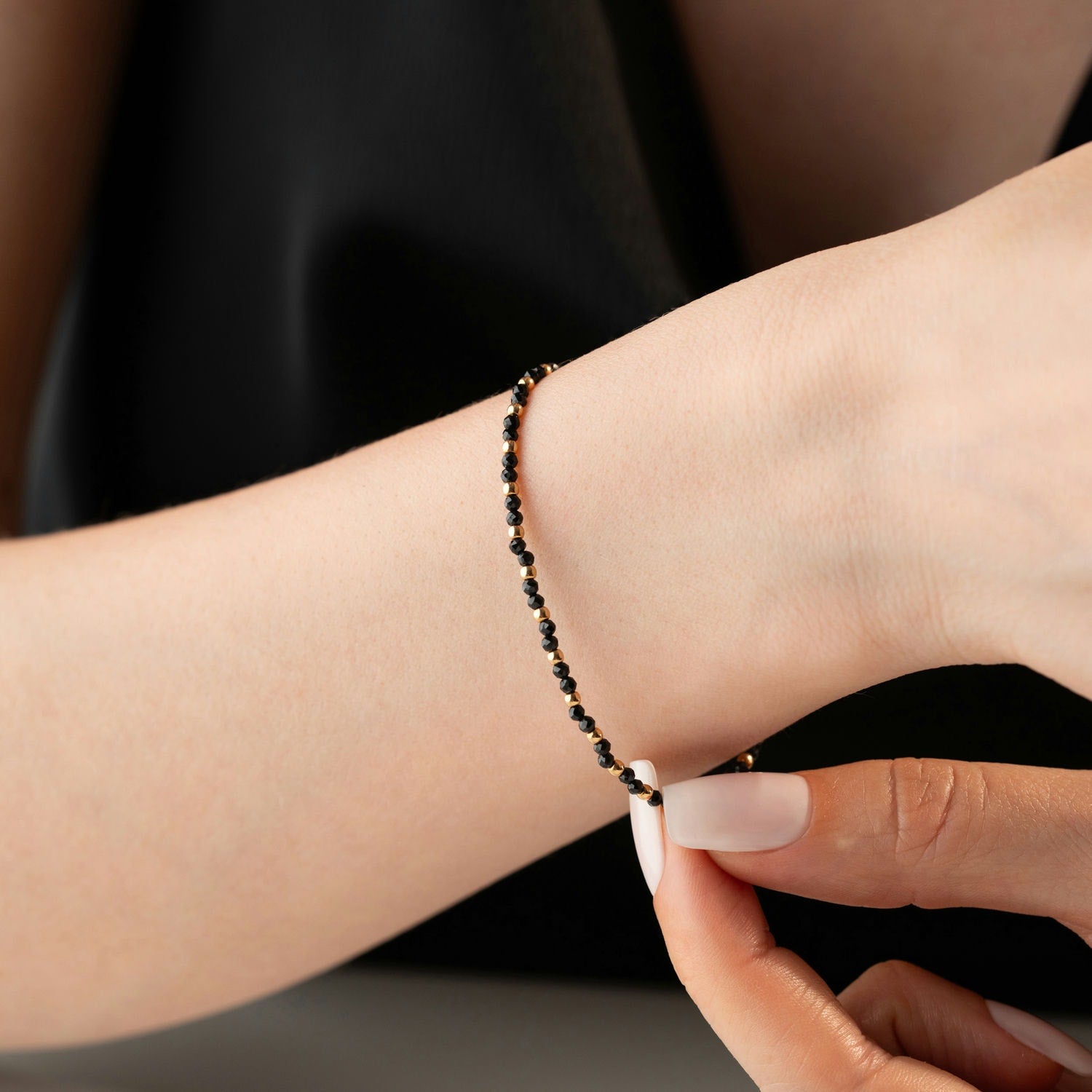 Skinny Onyx Bracelet