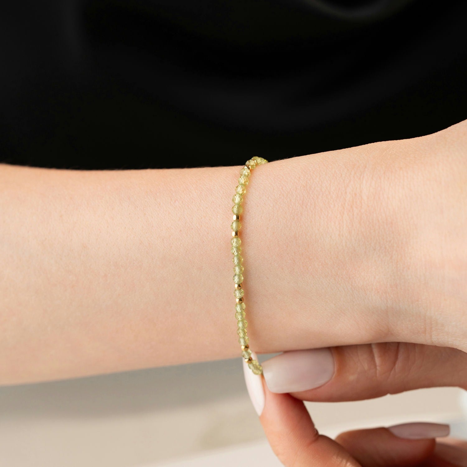 Skinny Peridot Bracelet
