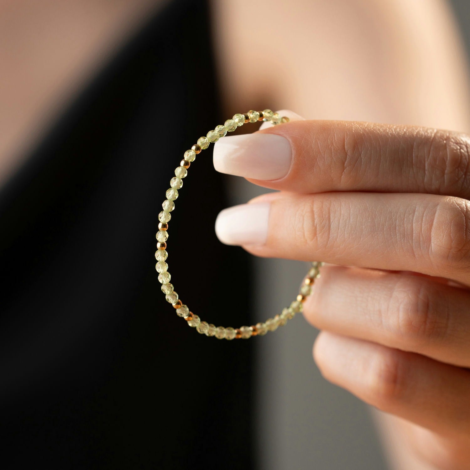 Skinny Peridot Bracelet
