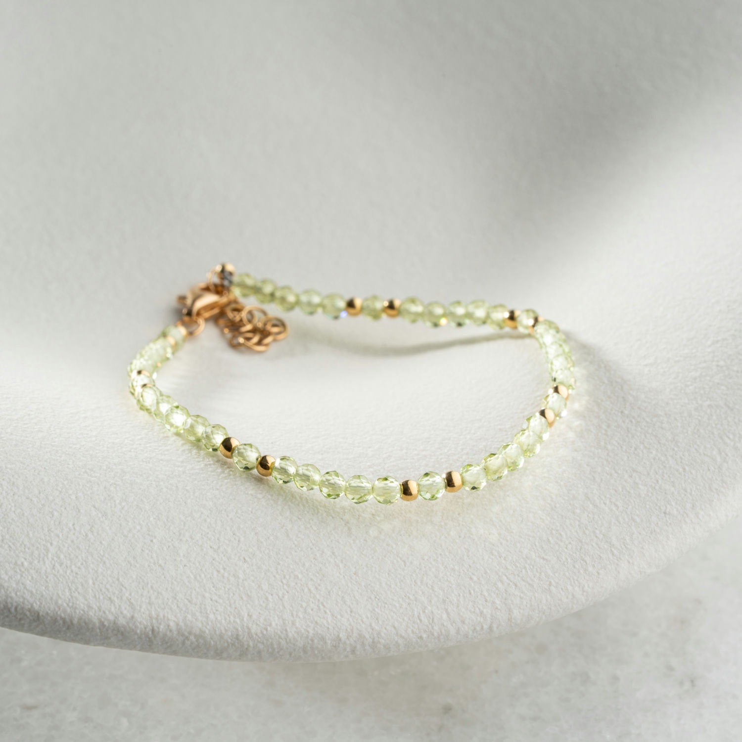 Skinny Peridot Bracelet