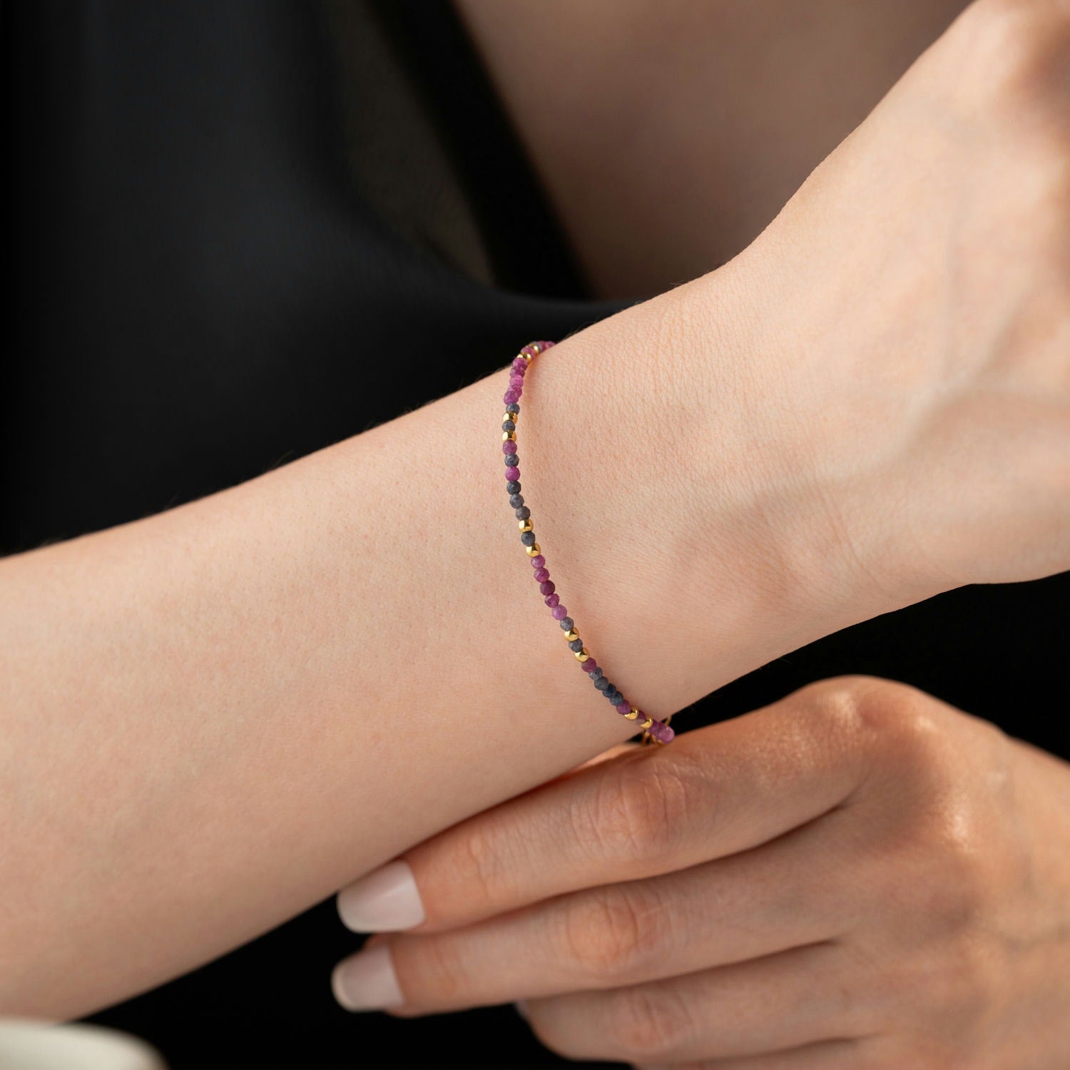 Skinny Ruby Bracelet