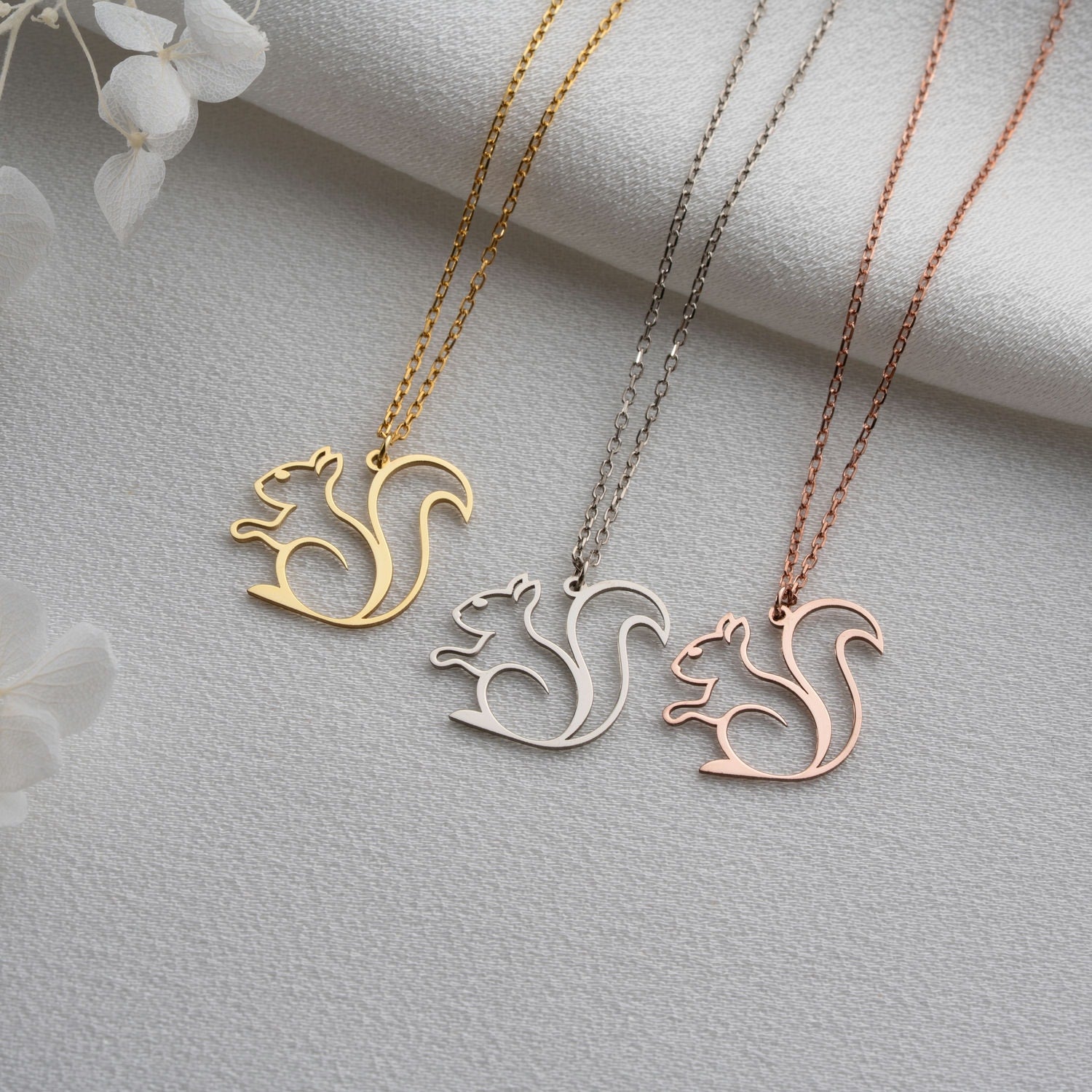 Dainty Squirrel Necklace