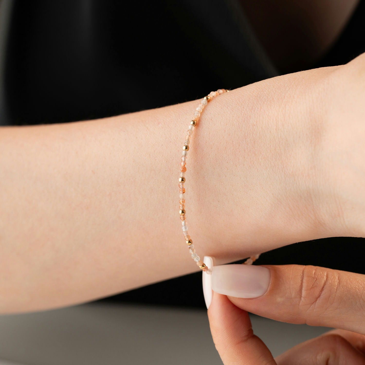 Skinny Sunstone Bracelet