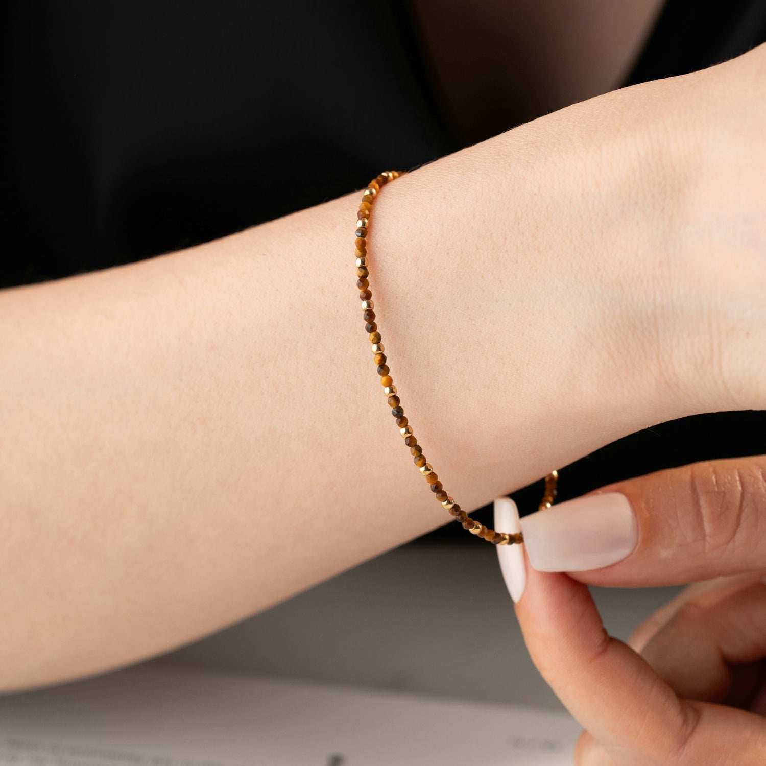 Skinny Tiger Eye Bracelet