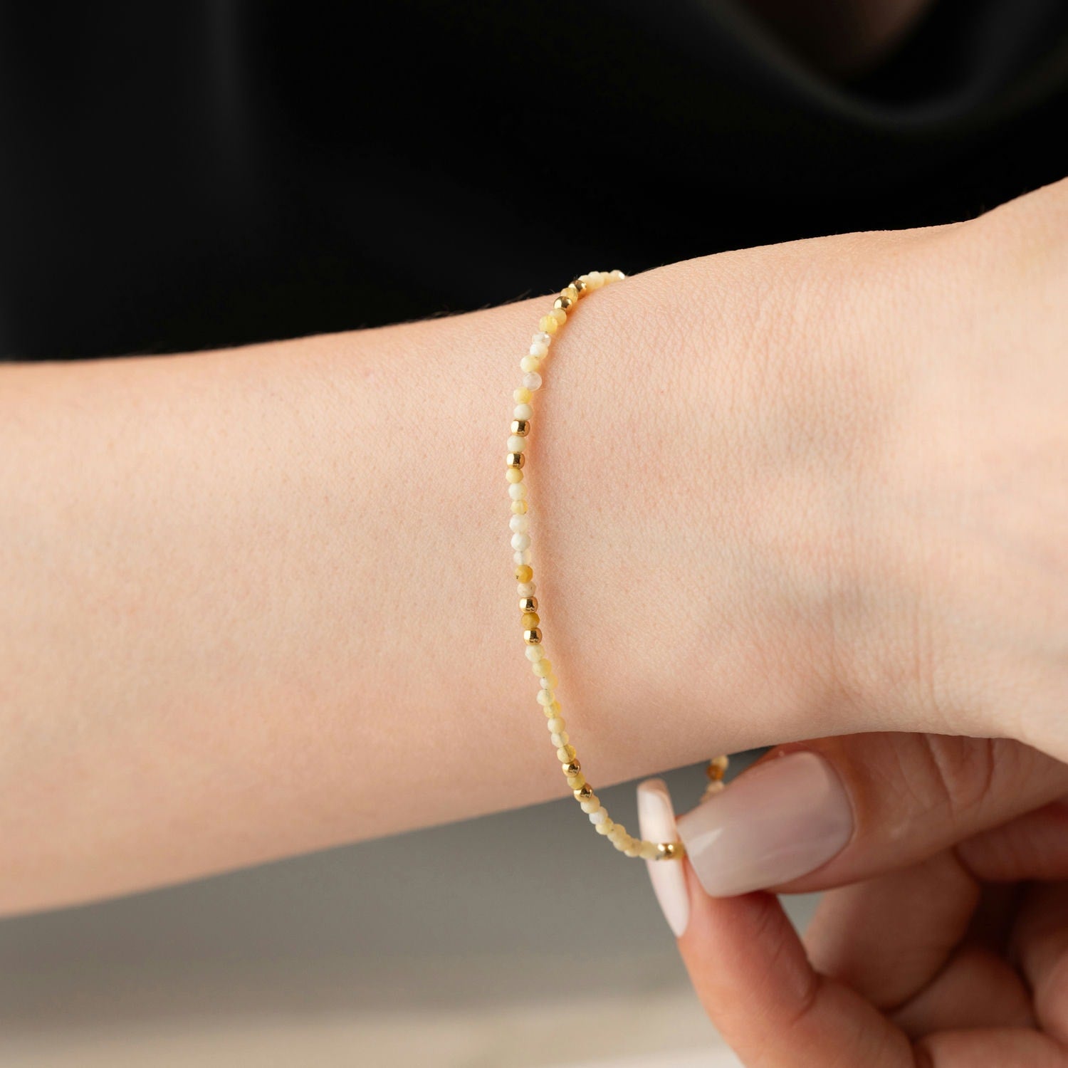Skinny Yellow Opal Bracelet