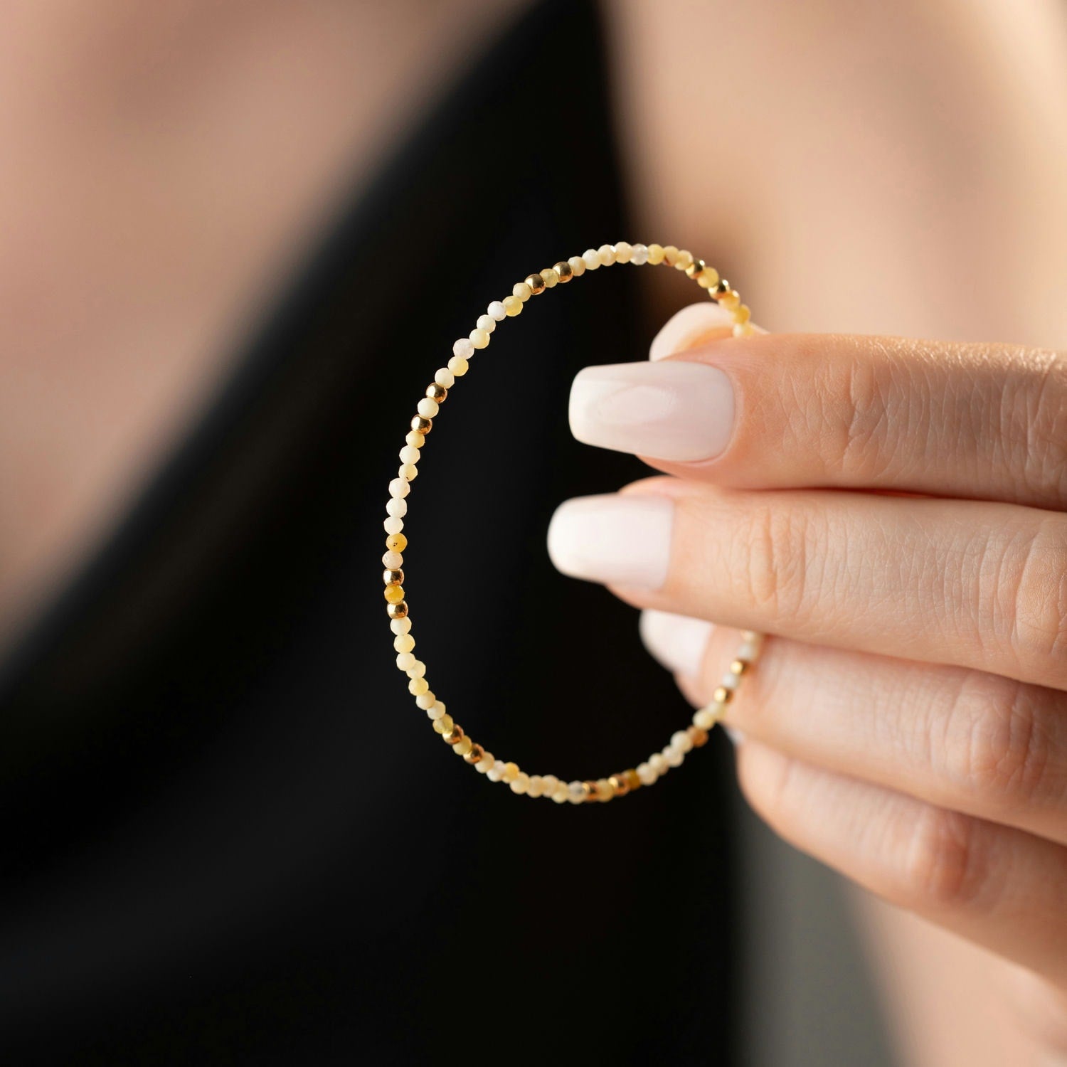 Skinny Yellow Opal Bracelet