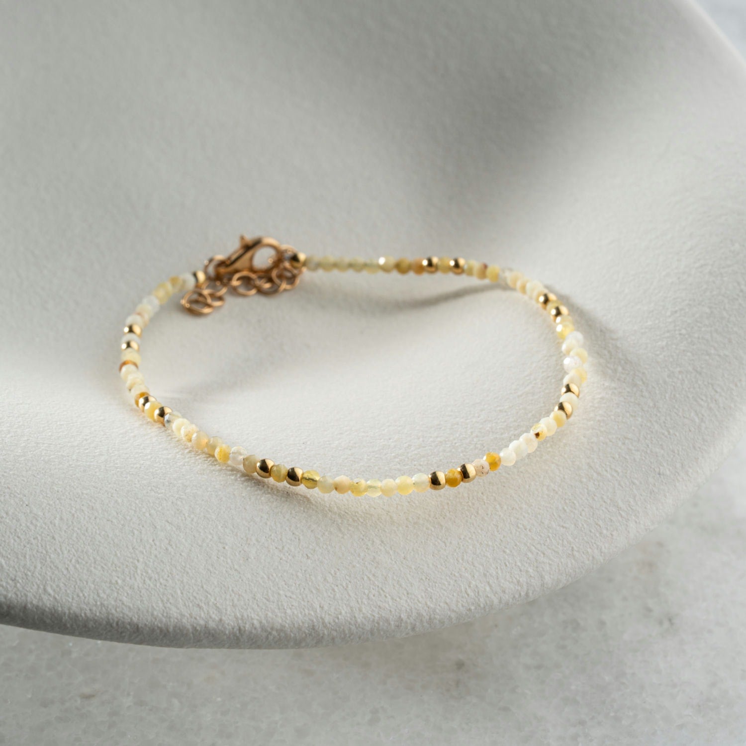 Skinny Yellow Opal Bracelet