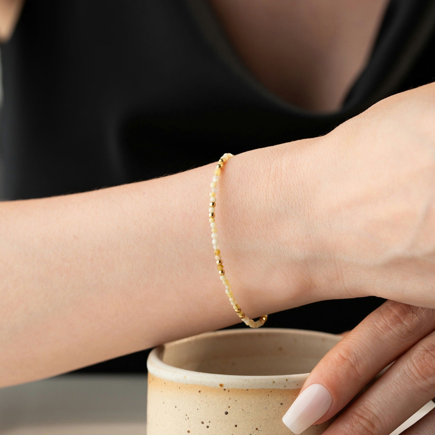 Skinny Yellow Opal Bracelet