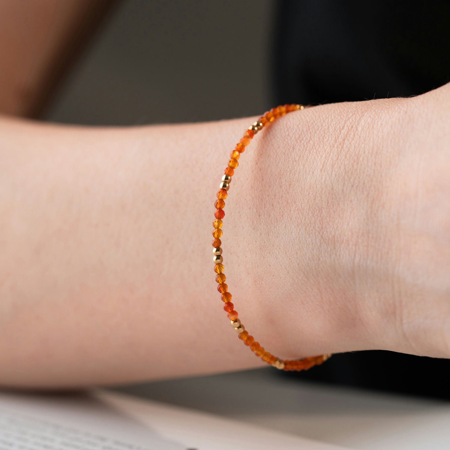 Skinny Carnelian Bracelet