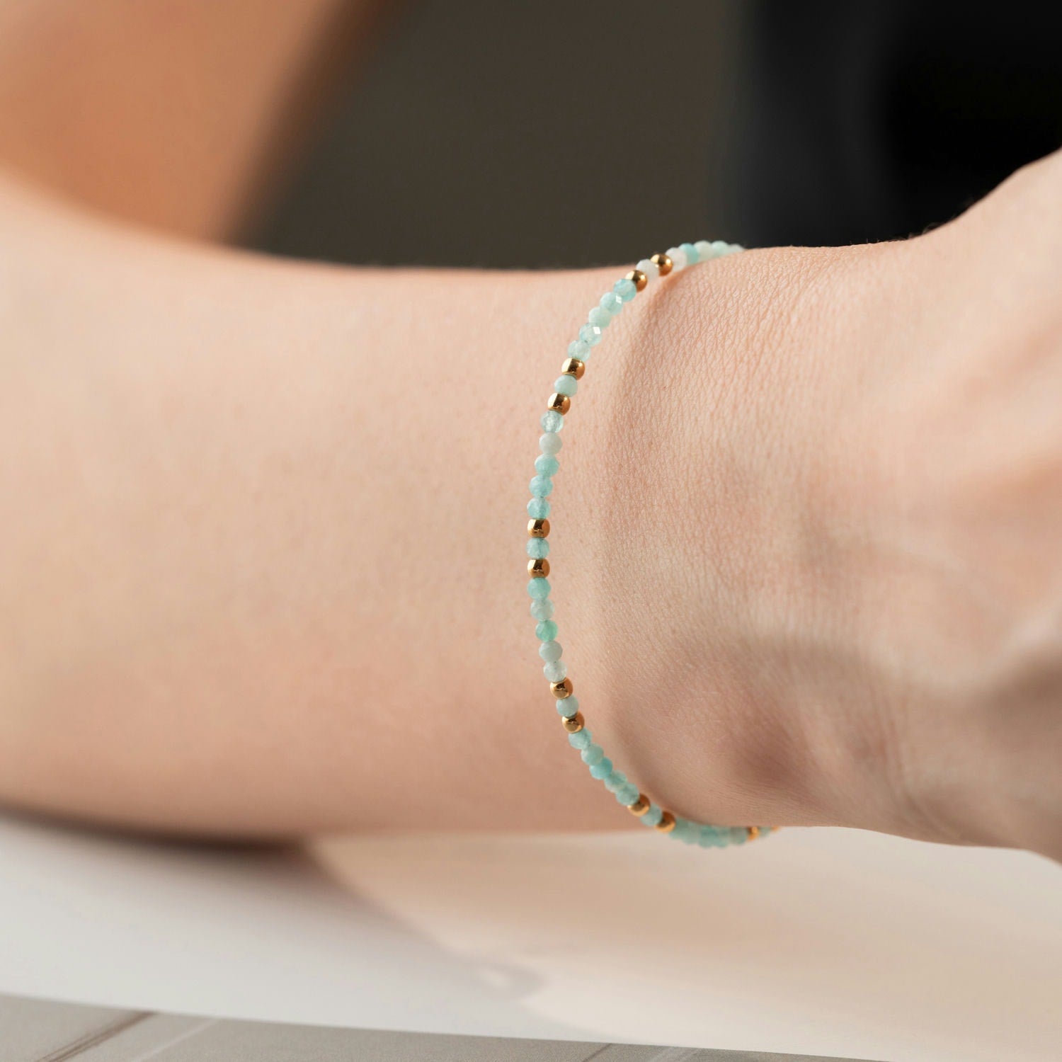 Skinny Aquamarine Bracelet