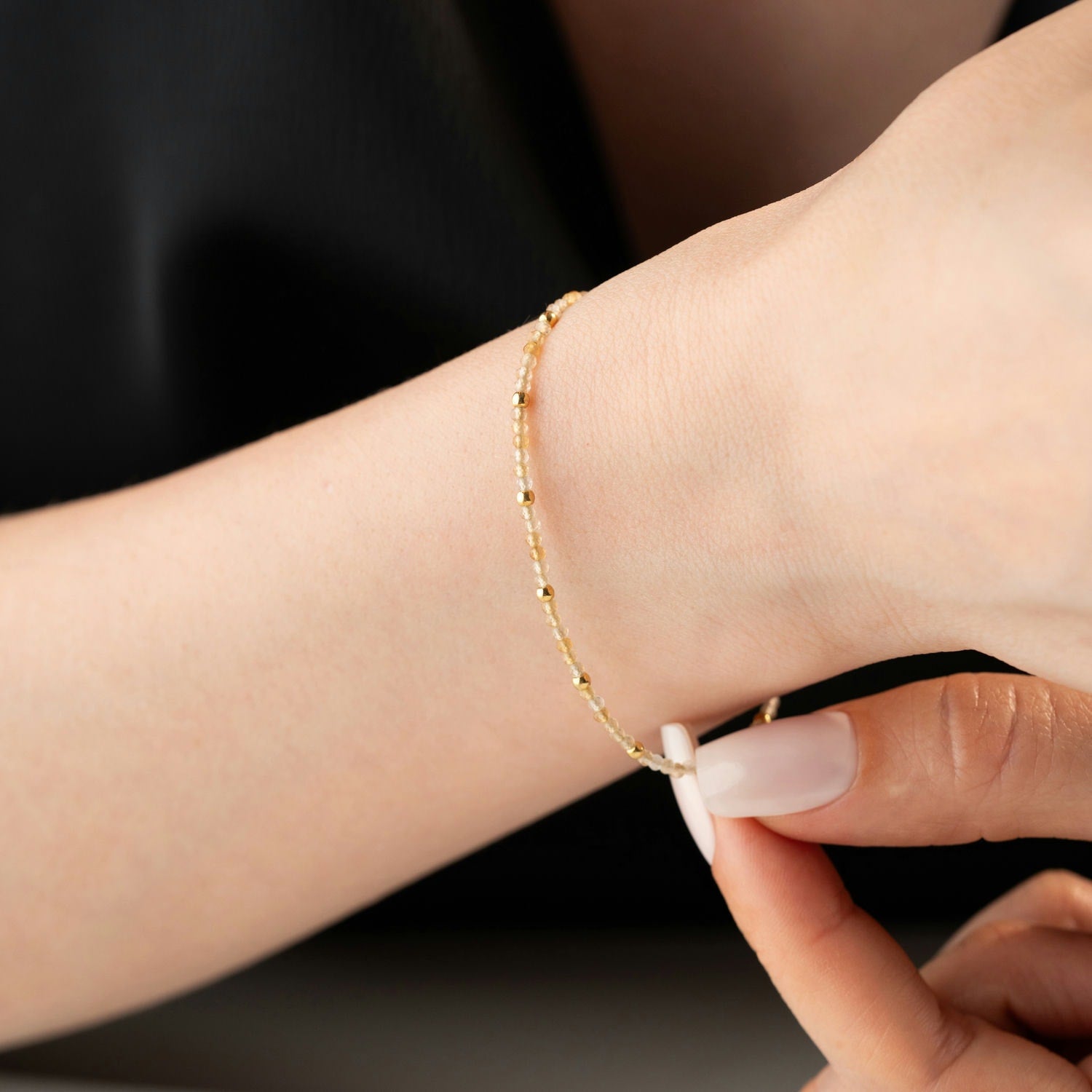 Skinny Citrine Bracelet