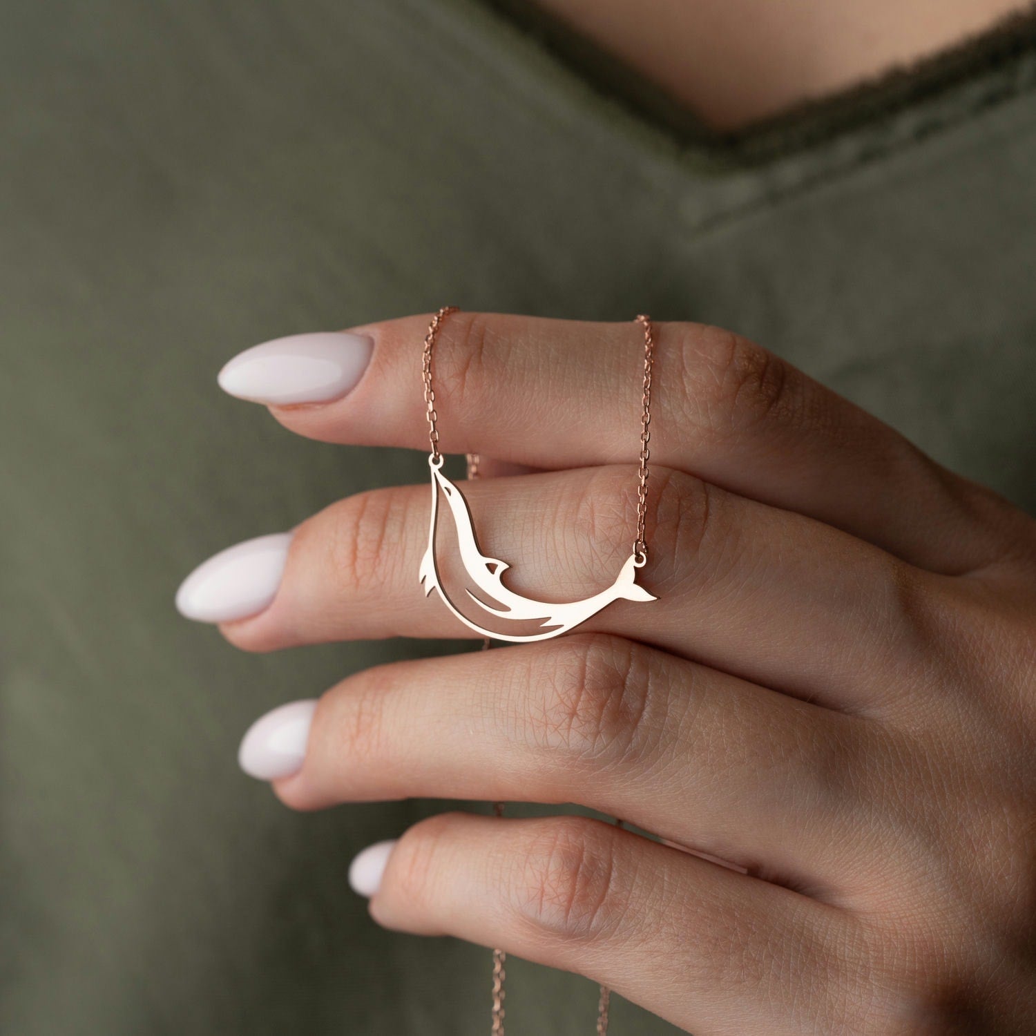 Ocean Bond Double Dolphin Necklace