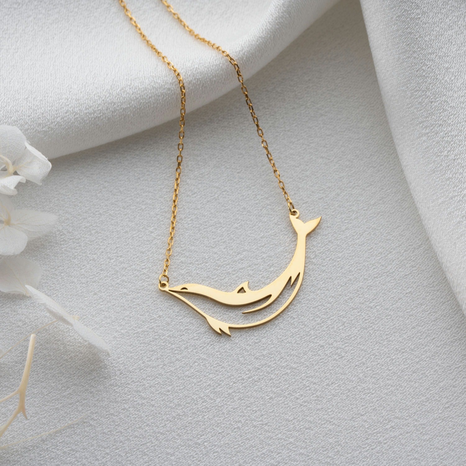 Ocean Bond Double Dolphin Necklace