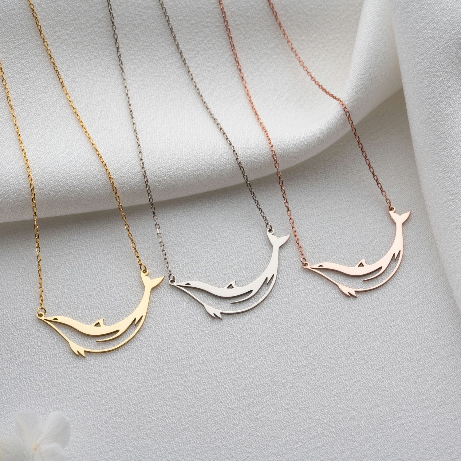 Ocean Bond Double Dolphin Necklace