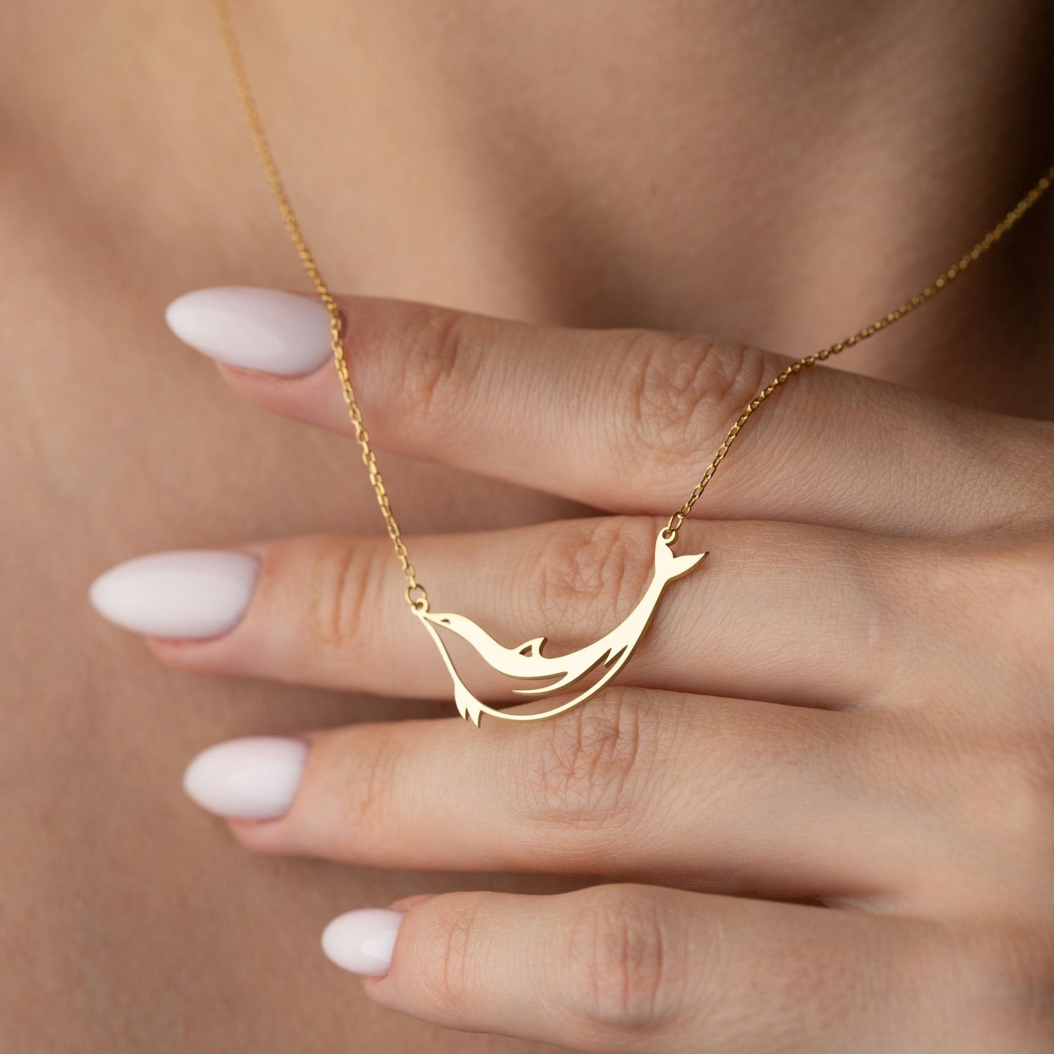 Ocean Bond Double Dolphin Necklace