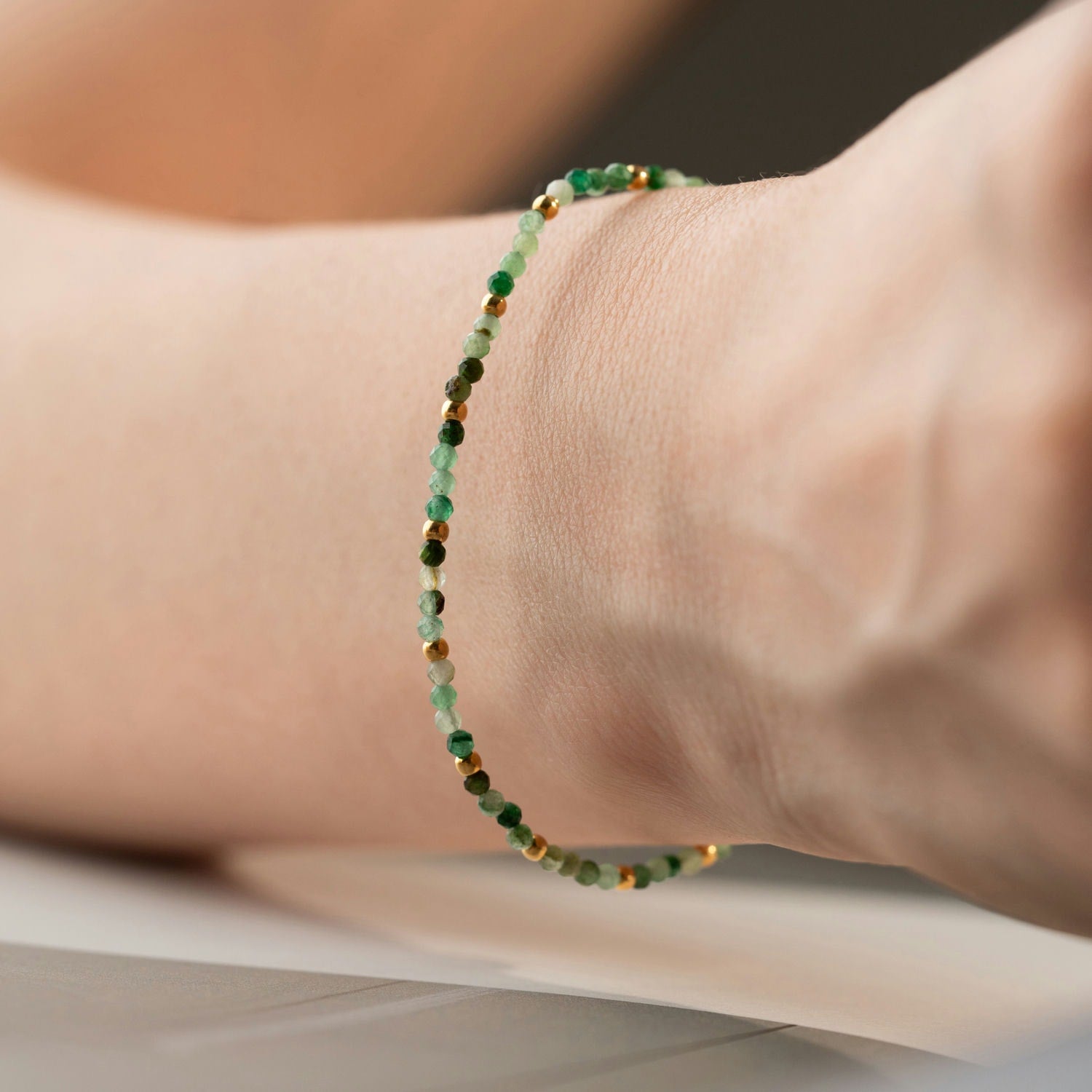 Skinny Emerald Bracelet