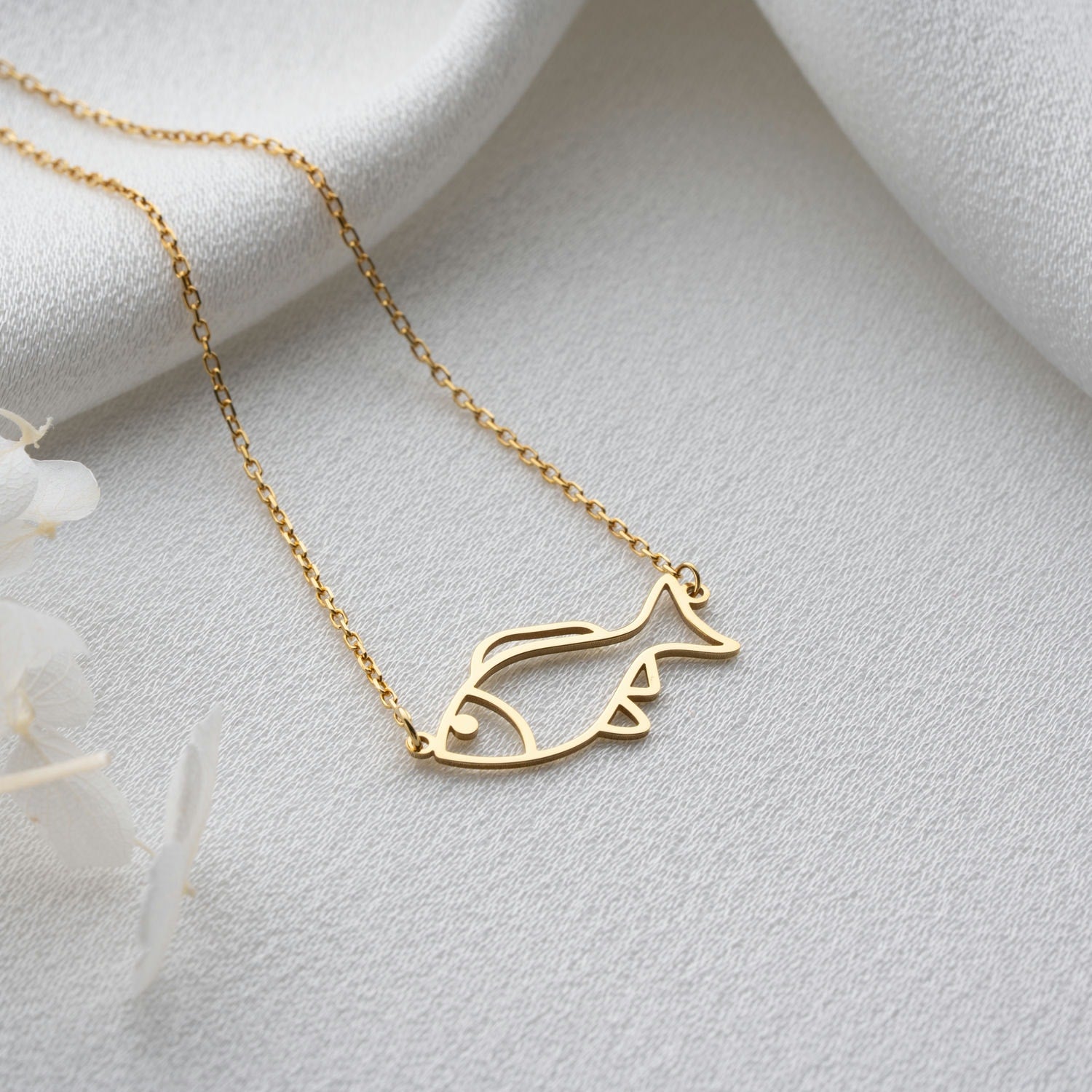 Minimalist Fish Necklace | Pisces & Ocean Charm
