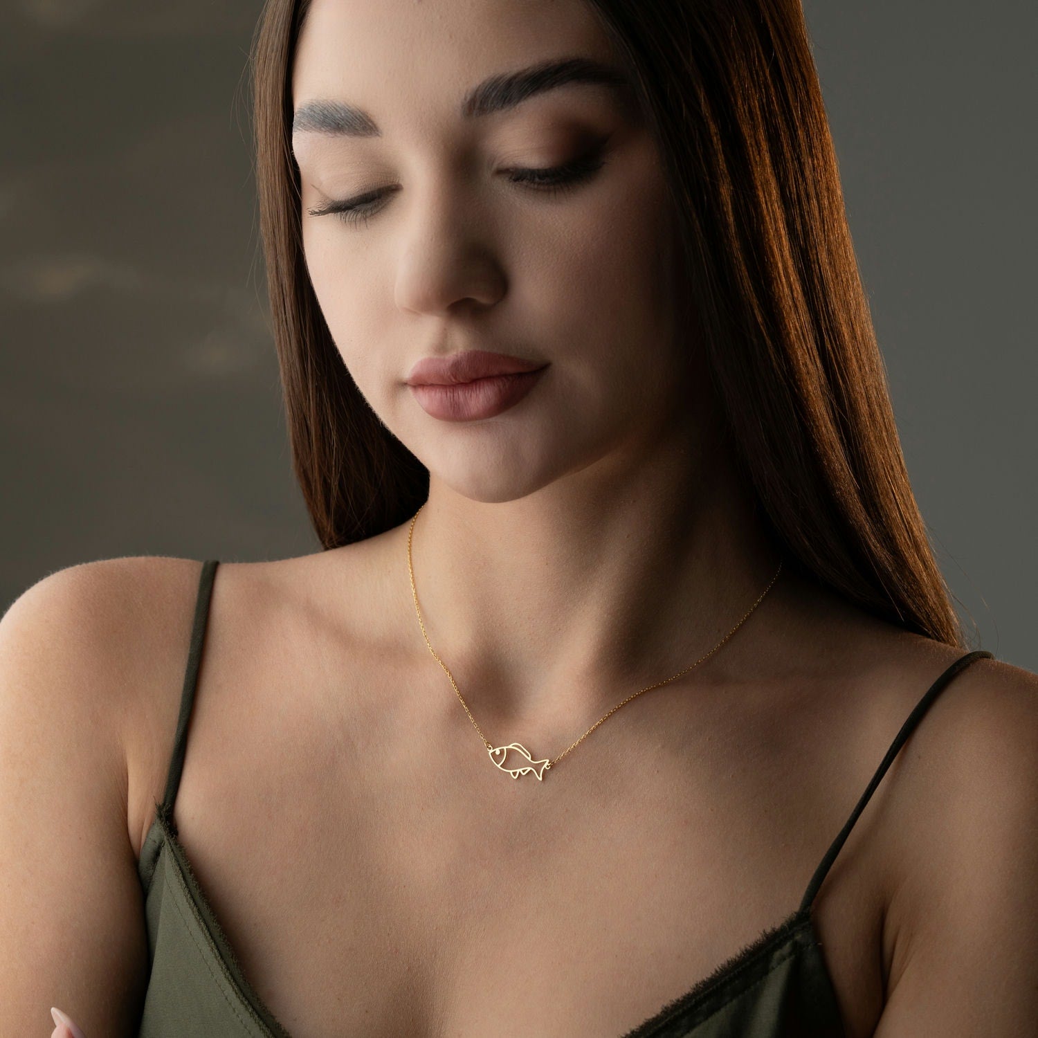 Minimalist Fish Necklace | Pisces & Ocean Charm