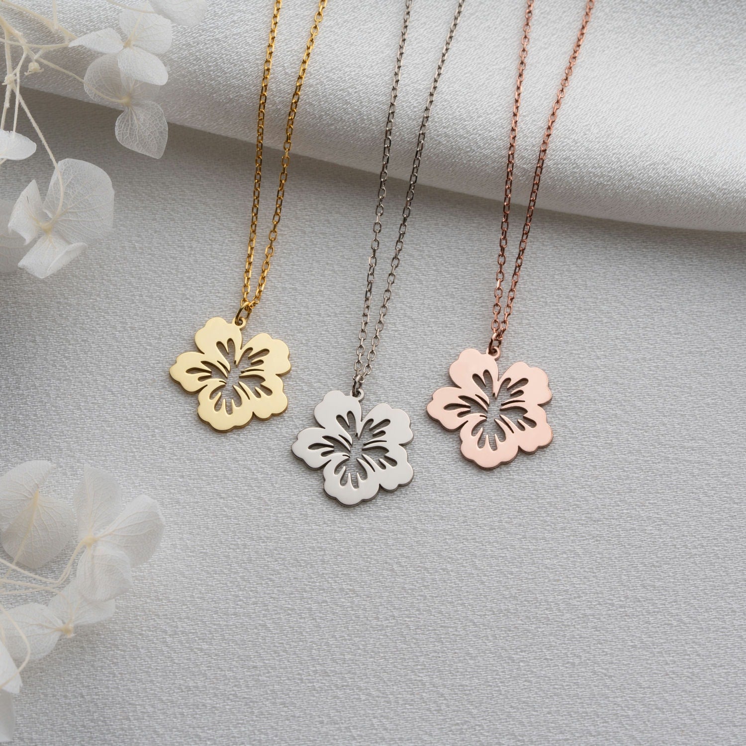 Endless Summer Hibiscus Flower Necklace