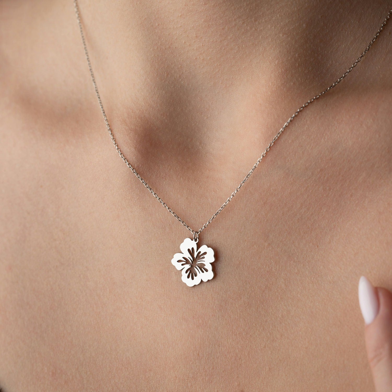 Endless Summer Hibiscus Flower Necklace